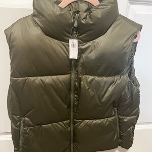 Old Navy Dark Green Quilted Vest